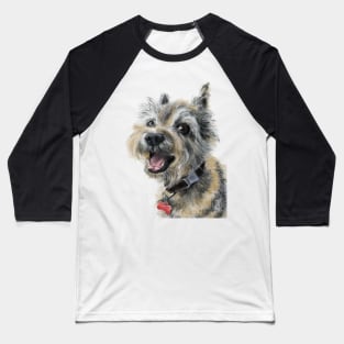 A Happy Smiling Cairn Terrier Baseball T-Shirt